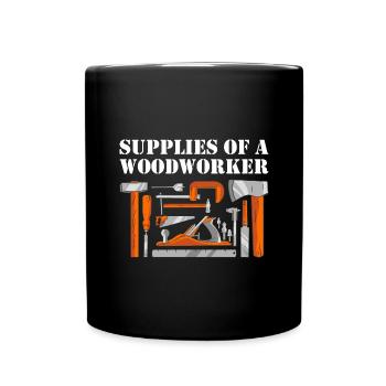 Fournitures de charpentier d’un menuisier menuisier - Mug uni - noir - Devant