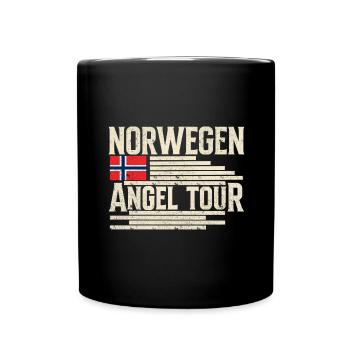 Norwegen Angeltour - Tasse einfarbig - Schwarz - Vorne