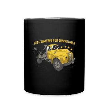 Juste en attente de dépêches Opérateur de dépanneuse - Mug uni - noir - Devant