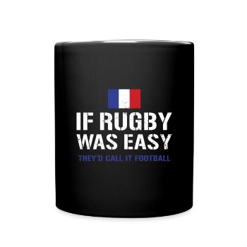 If Rugby Was Easy France Rugby - Tasse einfarbig - Schwarz - Vorne