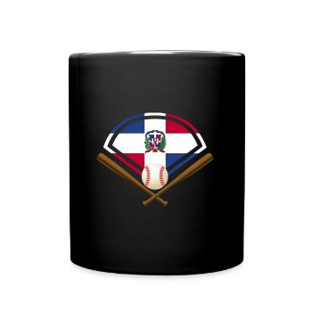Baseball République dominicaine - Mug uni - noir - Devant