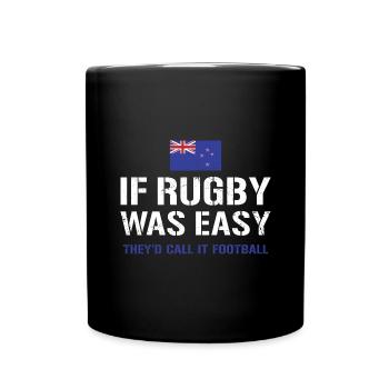 If Rugby Was Easy New Zealand Rugby - Tasse einfarbig - Schwarz - Vorne