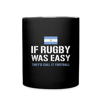If Rugby Was Easy Argentina Rugby - Full Colour Mug - black - Front