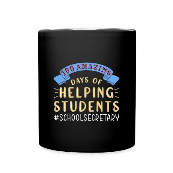 100 Days Of School - Full Colour Mug - black - Front