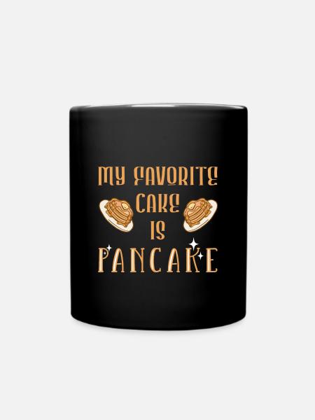 Pfannkuchen - Tasse einfarbig - Schwarz