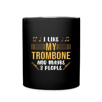 Tromboniste trombone - Mug uni - noir - Devant