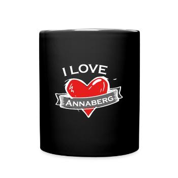 Annaberg - Ich liebe Stadtnamen in Tattoo Stil - Tasse einfarbig - Schwarz - Vorne