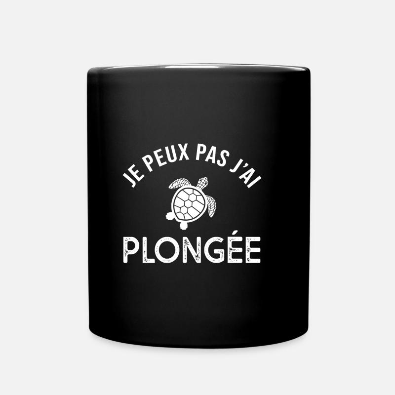 plongée je peux pas j'ai plongée pour plongeur - Mug uni - noir