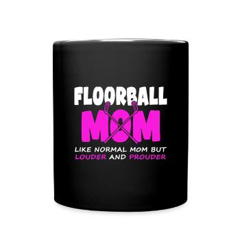 Floorball floorball "Floorball-mom" - Full Colour Mug - black - Front