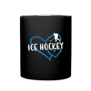 Sport Heart Ice Hockey - Tasse einfarbig - Schwarz - Vorne
