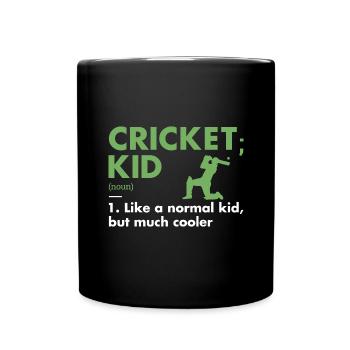 Sport Kid Definition Cricket - Full Colour Mug - black - Front