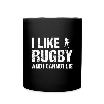 Sport I Like Rugby And I Cannot Lie Rugby - Full Colour Mug - black - Front