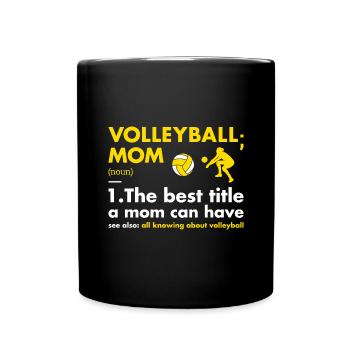 Sport Maman Définition Volleyball - Mug uni - noir - Devant