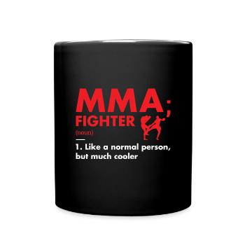 Sport Fighter Definition MMA - Tasse einfarbig - Schwarz - Vorne