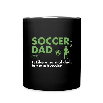 Sport Dad Definition Soccer - Tasse einfarbig - Schwarz - Vorne