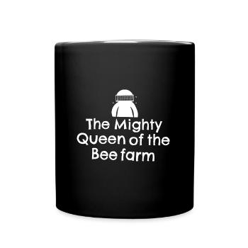 The mighty Queen of the bee farm - Full Colour Mug - black - Front