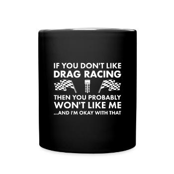 Sport si tu ne m’aimes pas course de dragster - Mug uni - noir - Devant