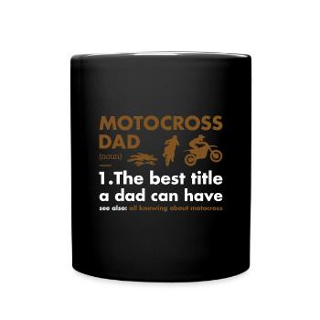 Sport Dad Definition Motocross - Full Colour Mug - black - Front