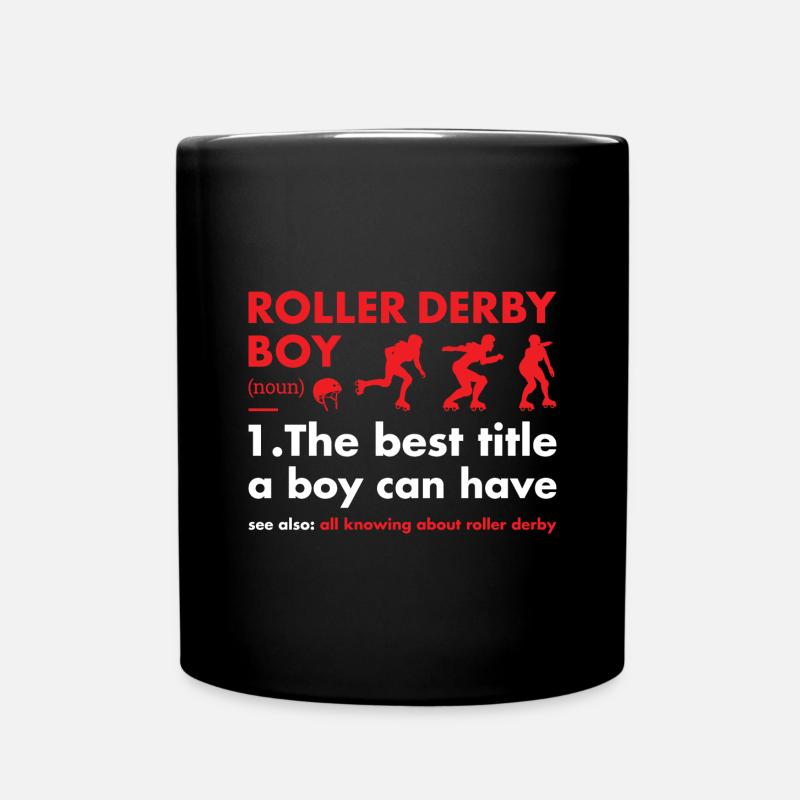 Sport Boy Definition Roller Derby - Tasse einfarbig - Schwarz