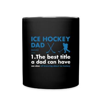 Sport Dad Definition Ice Hockey - Tasse einfarbig - Schwarz - Vorne