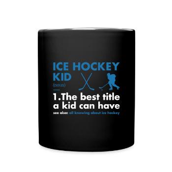 Sport Kid Definition Ice Hockey - Tasse einfarbig - Schwarz - Vorne
