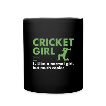 Sport Girl Definition Cricket - Tasse einfarbig - Schwarz - Vorne