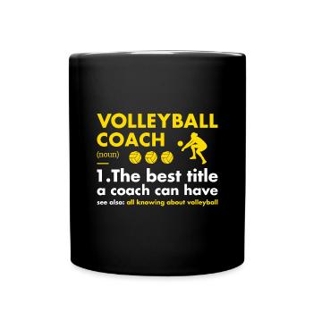 Définition de l’entraîneur sportif Volleyball - Mug uni - noir - Devant