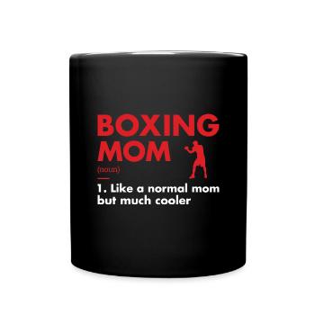 Sport Mom Definition Boxing - Full Colour Mug - black - Front