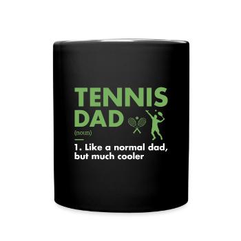 Sport Dad Definition Tennis - Tasse einfarbig - Schwarz - Vorne