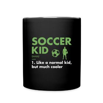 Sport Kid Definition Soccer - Tasse einfarbig - Schwarz - Vorne
