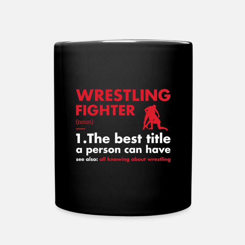 Sport Fighter Definition Wrestling - Tasse einfarbig - Schwarz