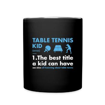 Sport Kid Definition Table Tennis - Full Colour Mug - black - Front