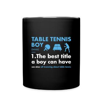 Sport Boy Definition Table Tennis - Full Colour Mug - black - Front
