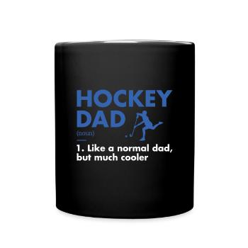Définition de papa sportif Hockey - Mug uni - noir - Devant