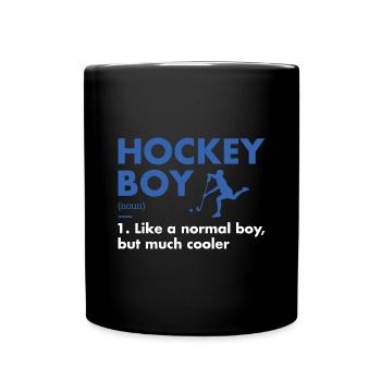 Sport Boy Definition Hockey - Tasse einfarbig - Schwarz - Vorne