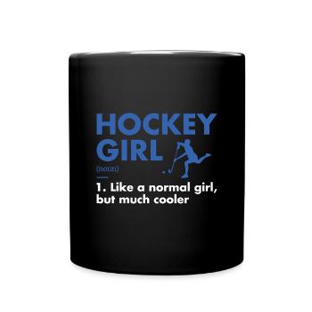 Sport Girl Definition Hockey - Tasse einfarbig - Schwarz - Vorne