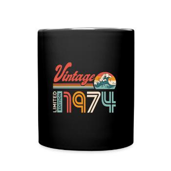 1974 Anniversaire Cadeau Né en 1974 - Mug uni - noir - Devant