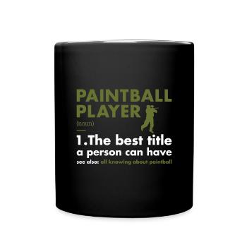 Définition du joueur de sport Paintball - Mug uni - noir - Devant