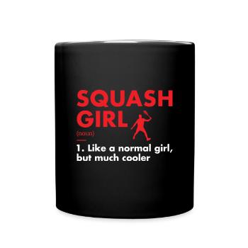 Sport Girl Définition Squash - Mug uni - noir - Devant