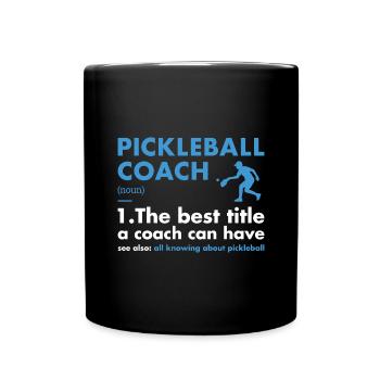 Sport Coach Definition Pickleball - Tasse einfarbig - Schwarz - Vorne
