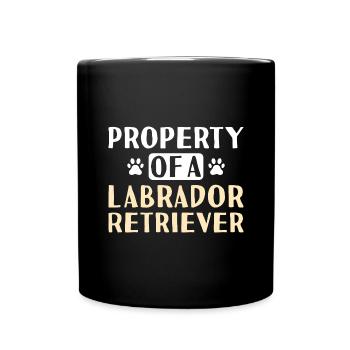 Property Of A Labrador Retriever - Full Colour Mug - black - Front