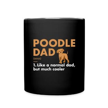 Définition de papa caniche - Mug uni - noir - Devant