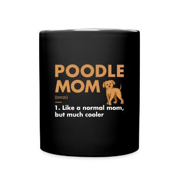 Définition de maman caniche - Mug uni - noir - Devant