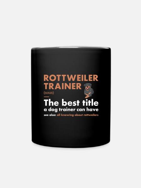 Définition de l’entraîneur Rottweiler - Mug uni - noir