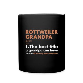 Rottweiler Grandpa Definition - Tasse einfarbig - Schwarz - Vorne
