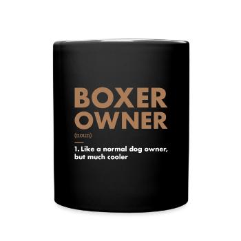 Boxer Owner Definition - Full Colour Mug - black - Front