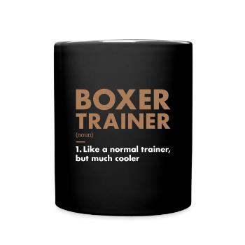 Boxer Trainer Definiton - Full Colour Mug - black - Front