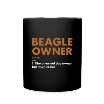 Beagle Owner Definition - Full Colour Mug - black - Front