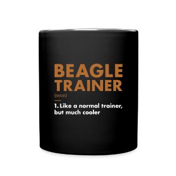 Définition de l’entraîneur Beagle - Mug uni - noir - Devant
