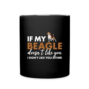 Si mon beagle ne t’aime pas - Mug uni - noir - Devant